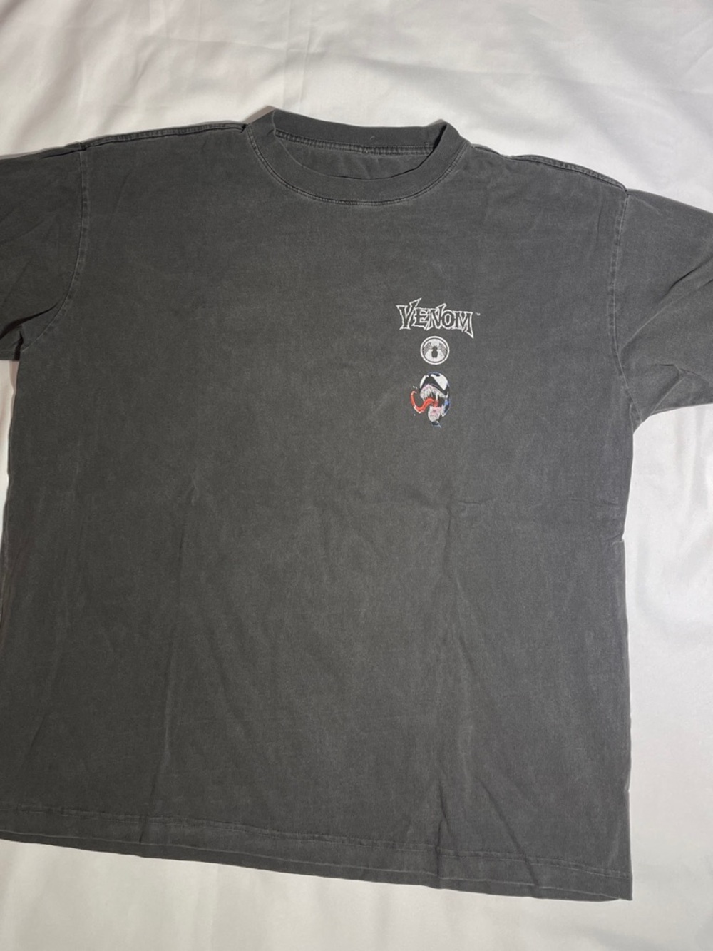 Marvel Venom Graphic Tee - Charcoal with White & Red Accents